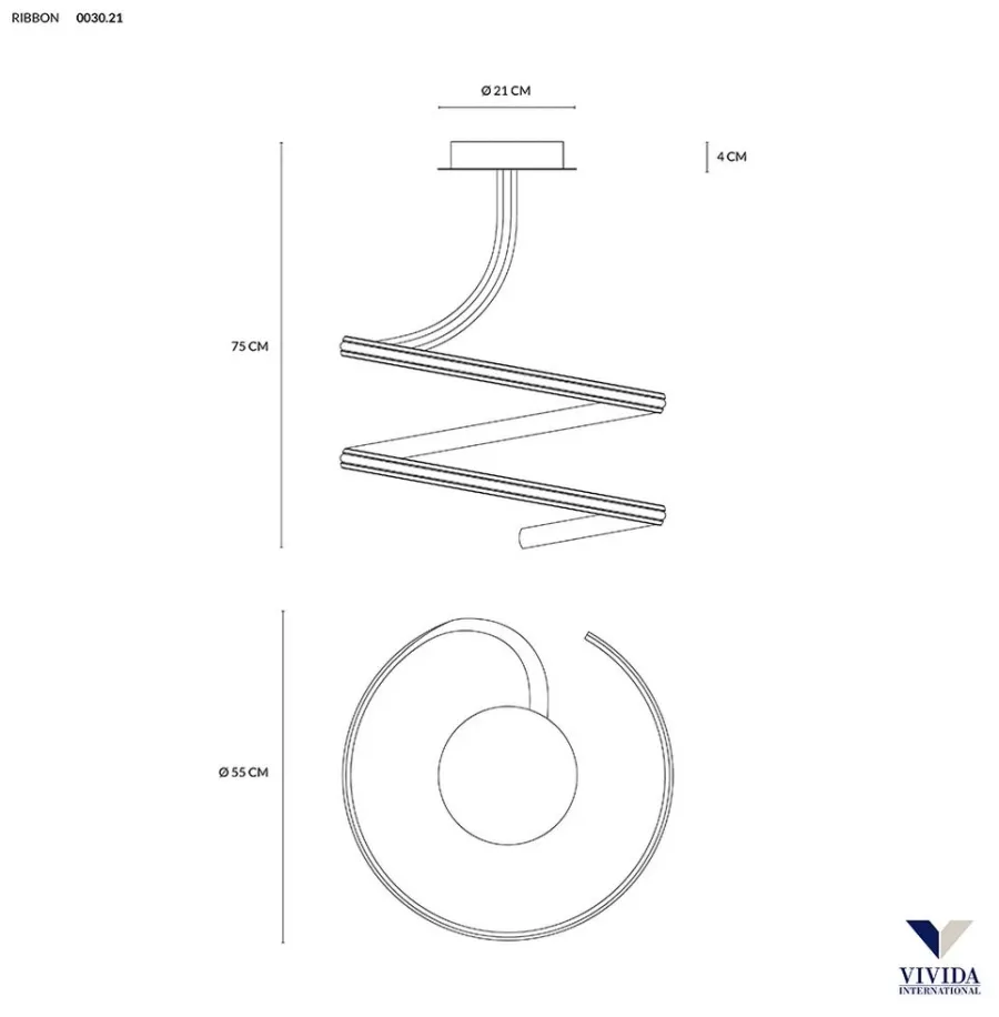 obrazek 4 Prosto z Włoch - lampa sufitowa z serii Ribbon