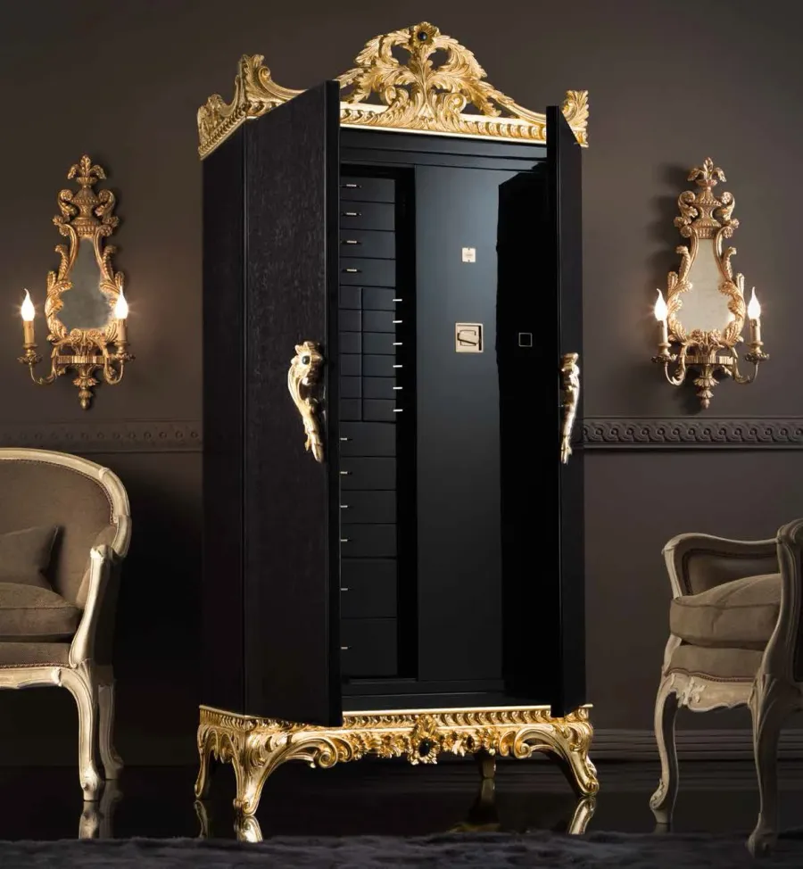 piękny czarny sejf do luksusowych wnętrz - sklep luxury products