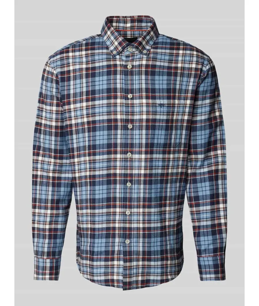 obrazek 1 Koszula flanelowa o kroju regular fit z kołnierzykiem typu button down