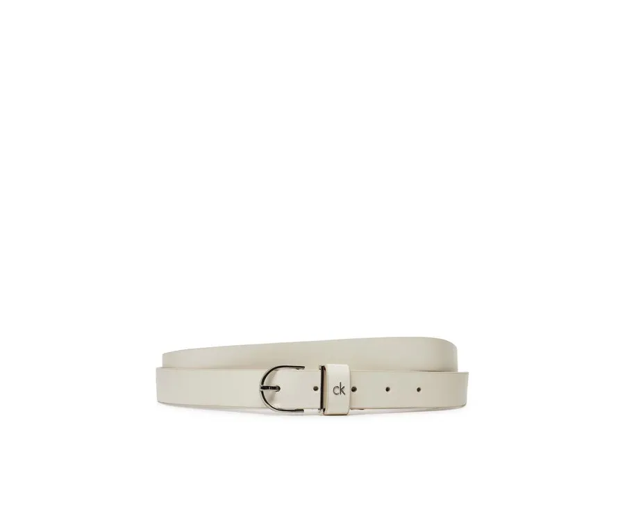 obrazek 1 Calvin Klein Pasek Damski Ck Metal Loop Round Buckle 2.5 K60K613147 Biały