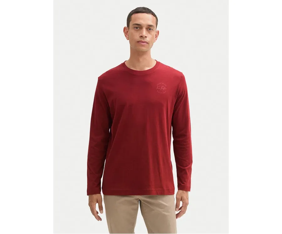 obrazek 1 Tom Tailor Longsleeve 1043992 Czerwony Regular Fit