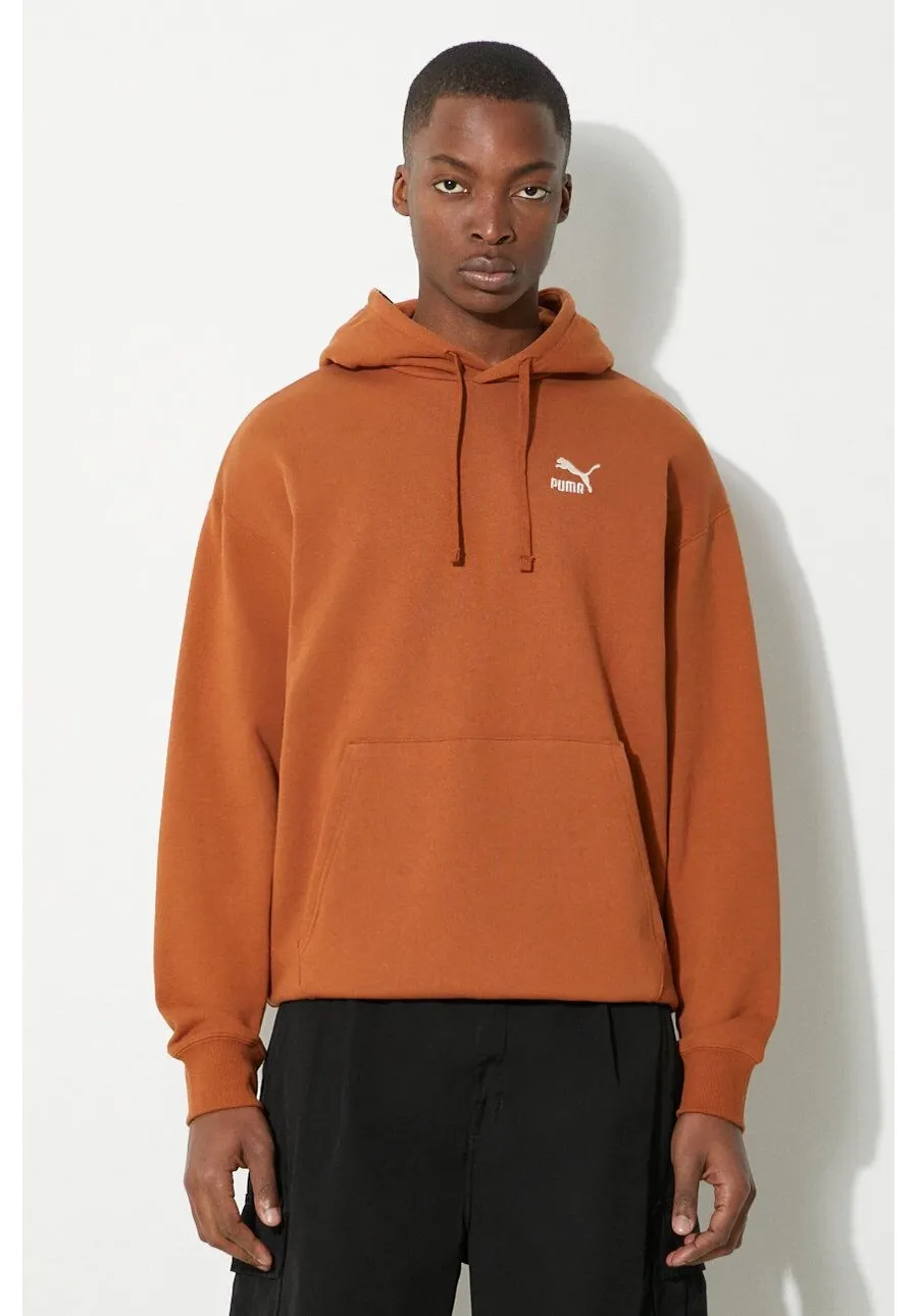 obrazek 1 Puma bluza bawełniana BETTER CLASSICS męska kolor brązowy z kapturem gładka 624241