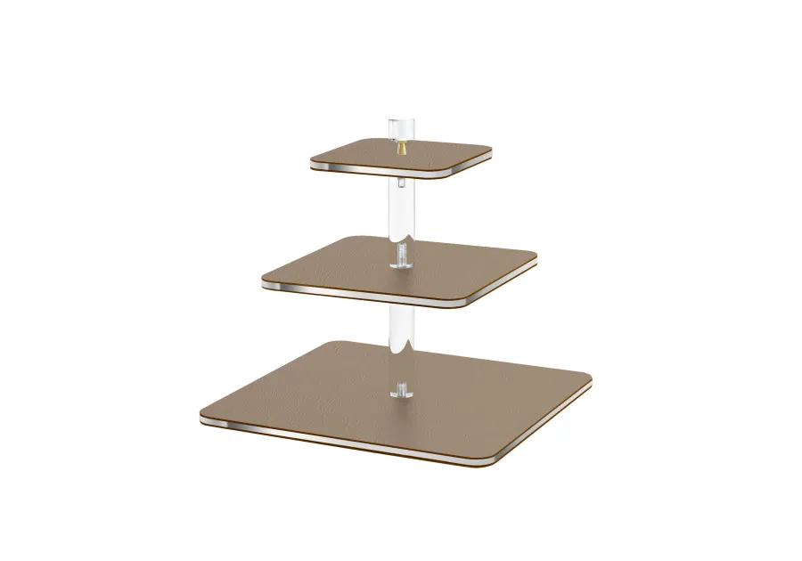 picture 1 Stylish serving stand 30x30xH30 cm in cappuccino color