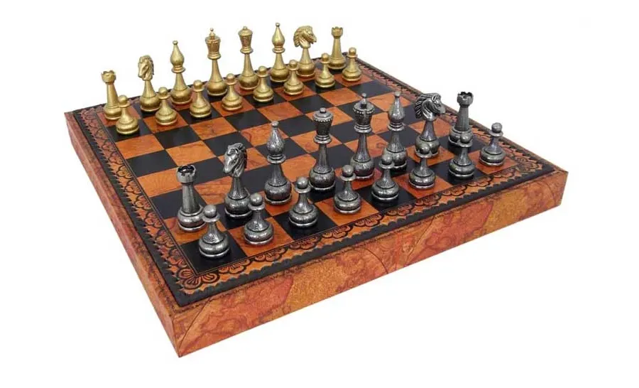 picture 1 Luxurious chess set in cartographic design 82M+221MAP