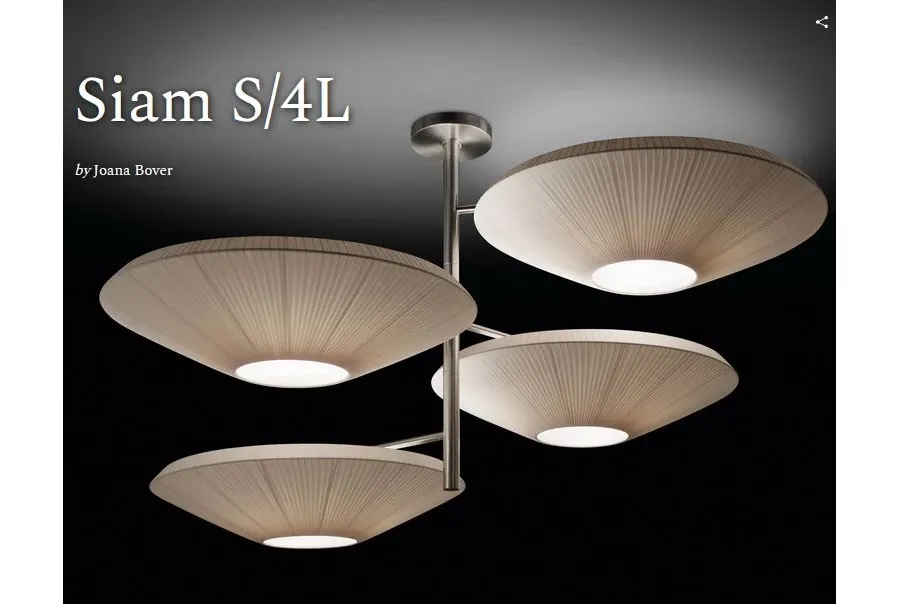 obrazek 2 Ponadczasowa 4-punktowa lampa wisząca Siam 4L