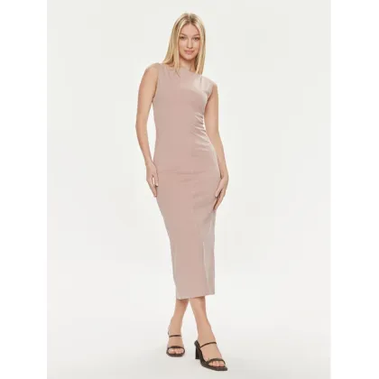 Zdjęcie ViCOLO Sukienka codzienna TB0109 Beżowy Slim Fit