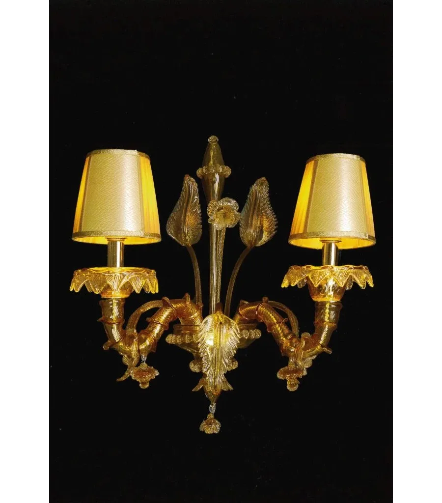 obrazek 1 Wystawna szklana lampa ścienna z włoch