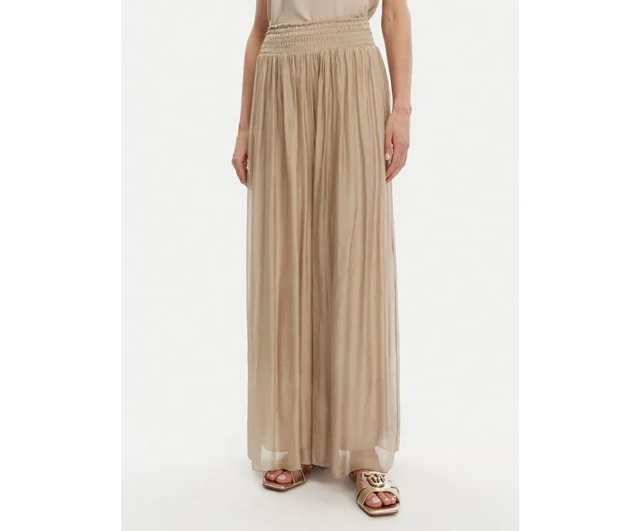 obrazek 1 ViCOLO Spodnie palazzo TD0021 Beżowy Regular Fit