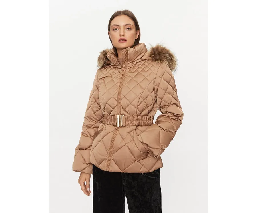 obrazek 1 Guess Kurtka puchowa W3BL35 WEX52 Beżowy Regular Fit