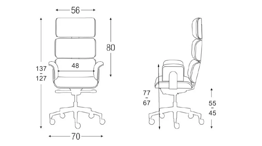 obrazek 9 Włoski designerski skórzany fotel do gabinetu - wersja chrome