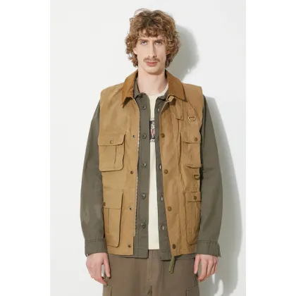 Zdjęcie Barbour bezrękawnik Modified Transport Vest męski kolor beżowy przejściowy MGI0246