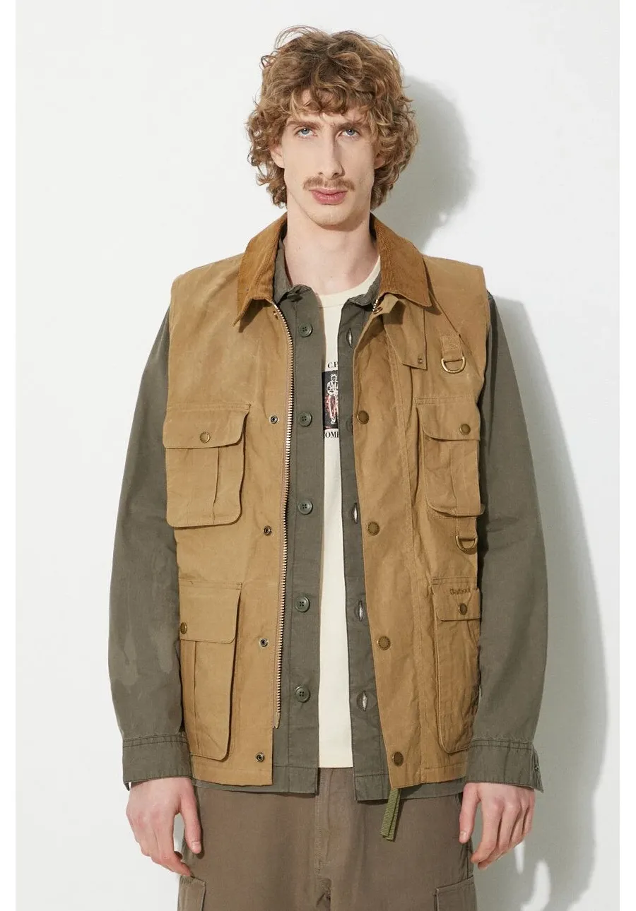 obrazek 1 Barbour bezrękawnik Modified Transport Vest męski kolor beżowy przejściowy MGI0246