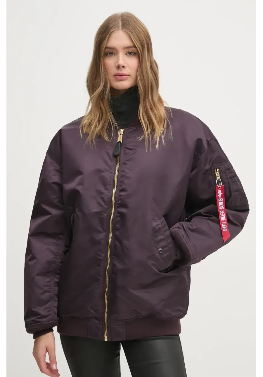 obrazek 1 Alpha Industries kurtka bomber MA-1 CORE WMN damski kolor fioletowy zimowa oversize