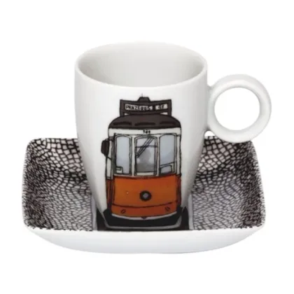 Zdjęcie Luksusowa porcelanowa filiżanka do kawy ze spodkiem - 4 sztuki - Vista Alegre