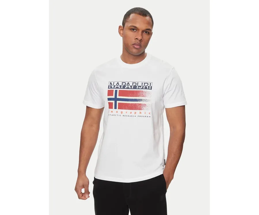 obrazek 1 Napapijri T-Shirt S-Kreis NP0A4HQR Biały Regular Fit