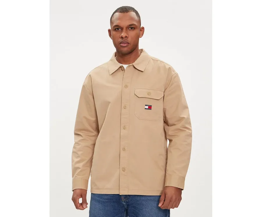obrazek 1 Tommy Jeans Koszula Essential DM0DM18331 Beżowy Regular Fit