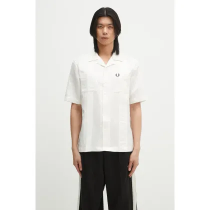 Zdjęcie Fred Perry koszula męska kolor biały relaxed M9822.129