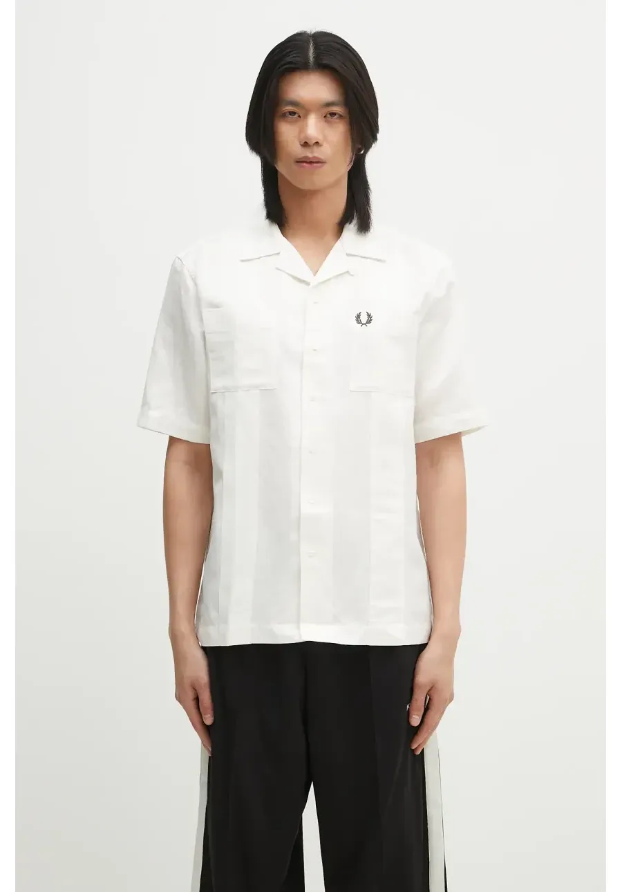 obrazek 1 Fred Perry koszula męska kolor biały relaxed M9822.129