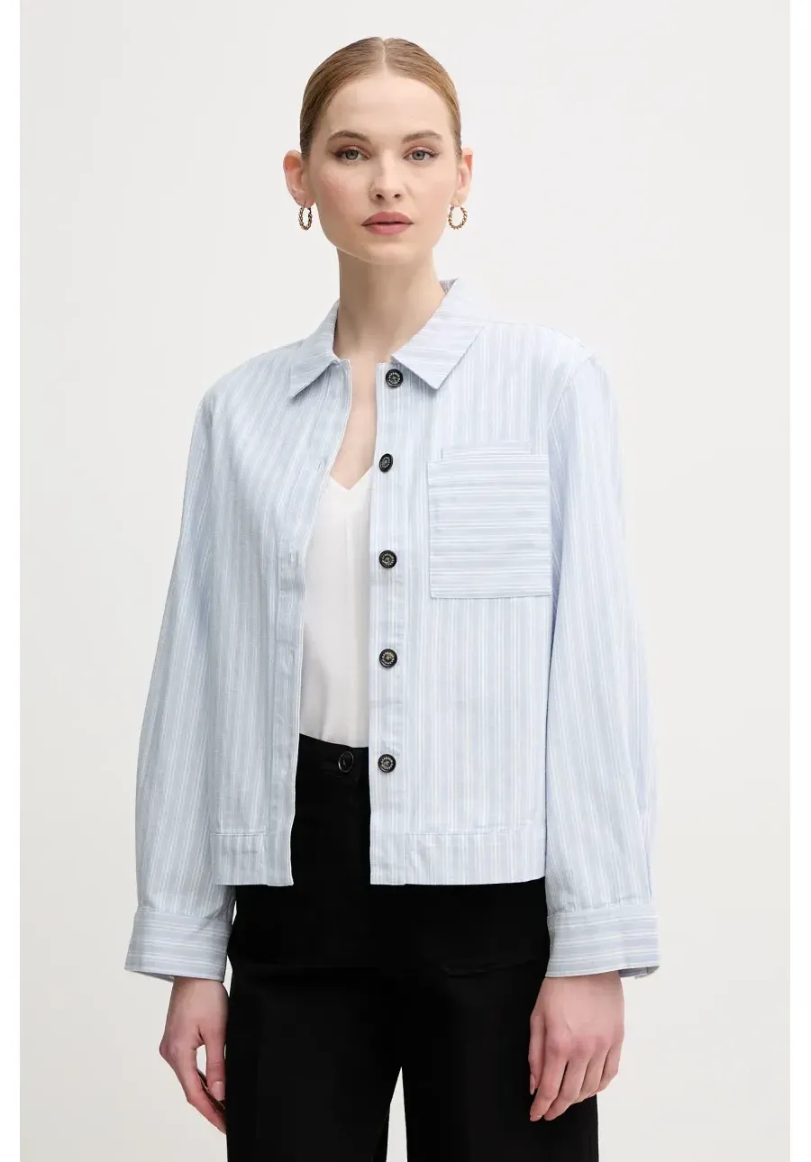 obrazek 1 Barbour koszula bawełniana June damska kolor niebieski relaxed z kołnierzykiem klasycznym LOS0070BL23