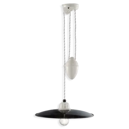 Zdjęcie Sufitowa czarna lampa w stylu retro z Włoch