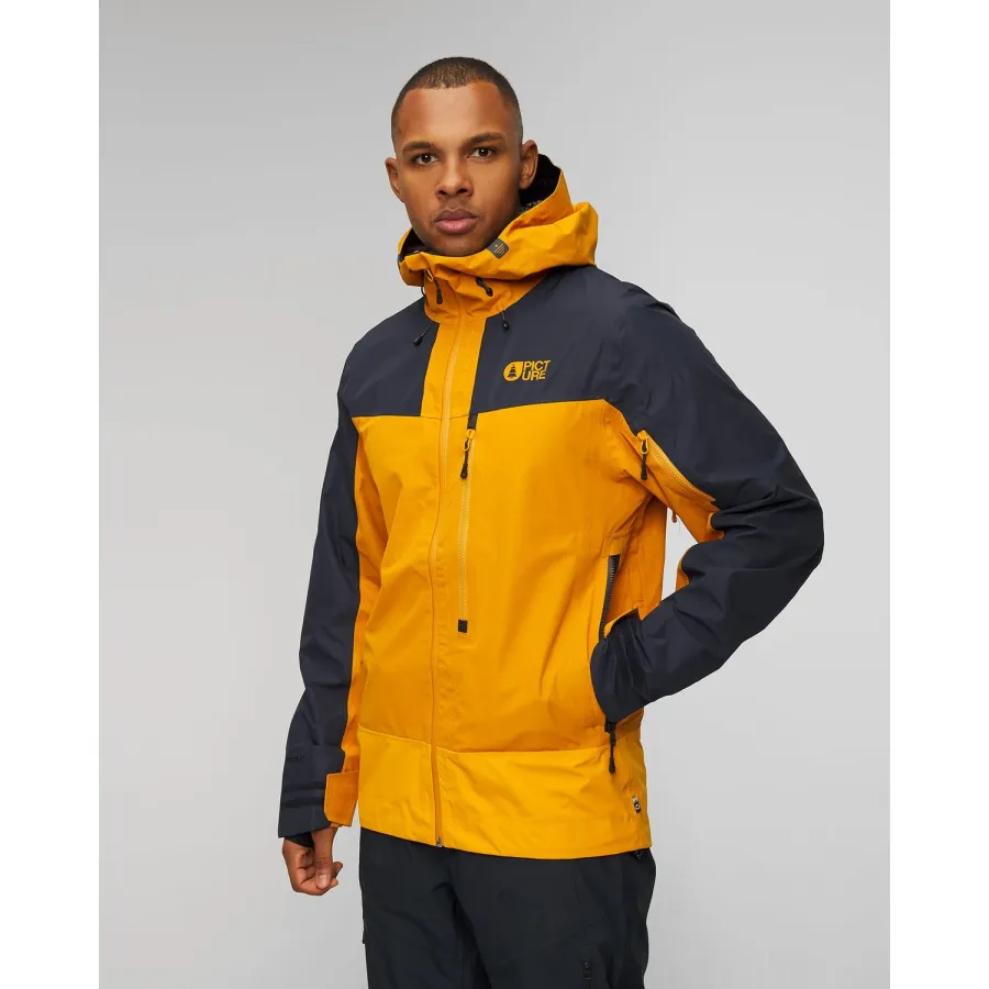 obrazek 1 Pomarańczowo-granatowa Kurtka Hardshellowa Męska Picture Organic Clothing Broader 3l 20/20