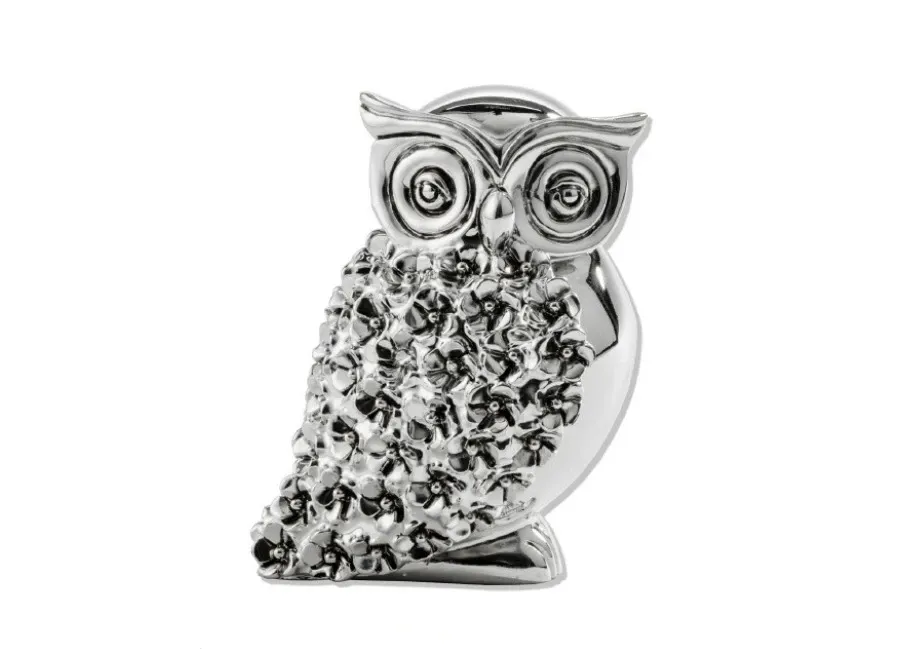 obrazek 1 Stylowy srebrny amulet w kształcie sowy