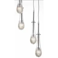 Picture Beautiful stylish ceiling lamp with a transparent crystal drop - Il Paralume Marina