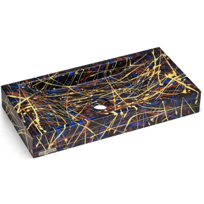 Zdjęcie Ekskluzywna umywalka 60 cm SIRIUS BASIC – PUNK, czarny, lakier matowy