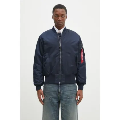 Zdjęcie Alpha Industries kurtka MA-1 męska kolor granatowy przejściowa oversize 100101.07