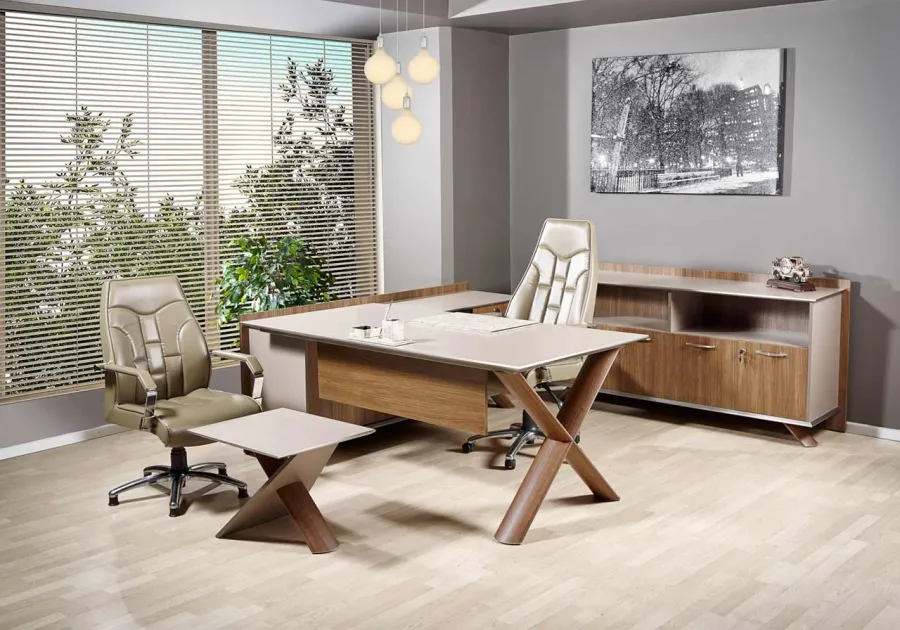 obrazek 2 Stylowy komplet nowoczesnych mebli do gabinetu - Cagin Office