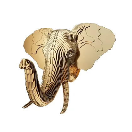 Zdjęcie Piękna głowa Słonia z mosiądzu