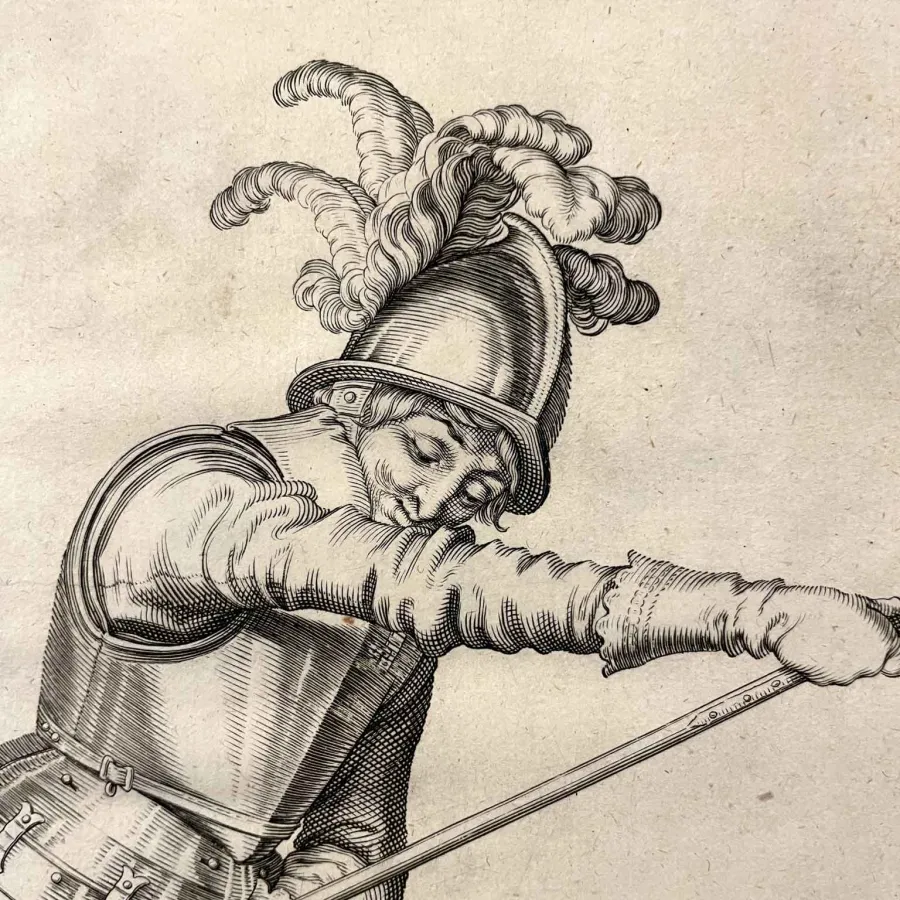 obrazek 2 Rycina Jacob De Gheyn, XVI wiek, żołnierz z włócznią, 1607 r