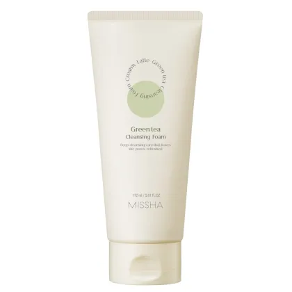 Zdjęcie Missha Creamy Latte Pianka do mycia twarzy, Green Tea 172 ml