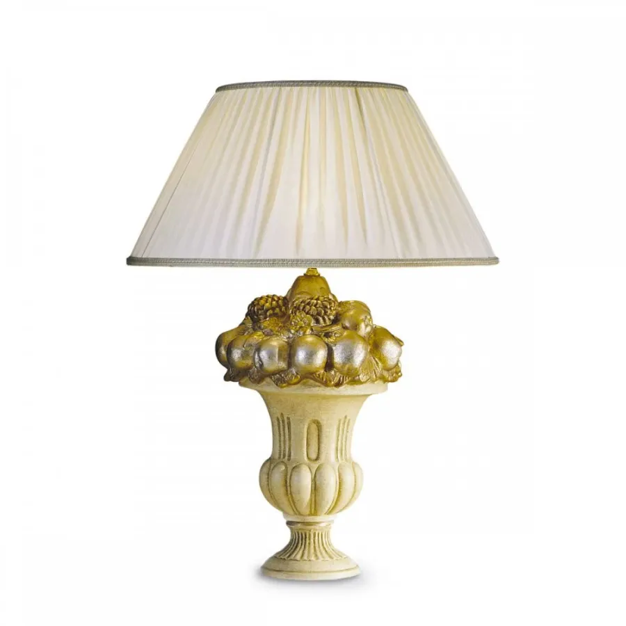 obrazek 1 Lampa stołowa z terakoty z owocami H.51xL.31xP.31 cm