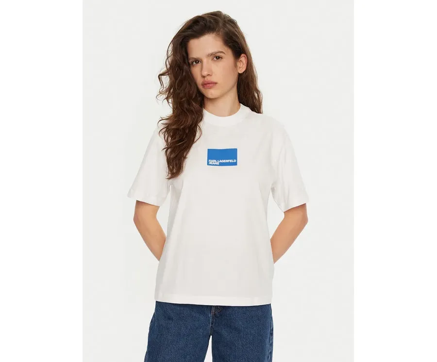 obrazek 1 Karl Lagerfeld Jeans T-Shirt A1W17006 Biały Regular Fit