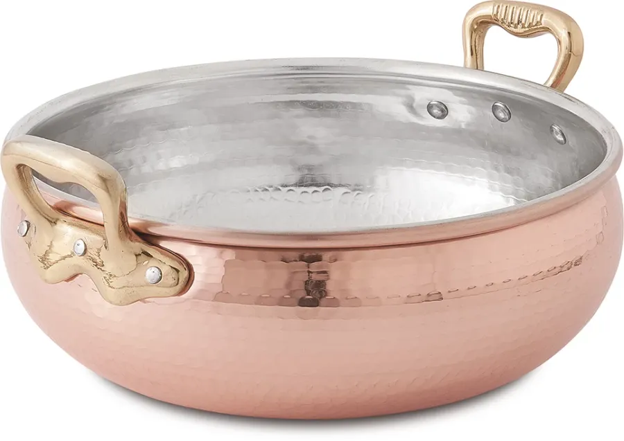 obrazek 2 Wykonany z miedzi, garnek do fasoli, średnica 28cm - Cu Artigiana