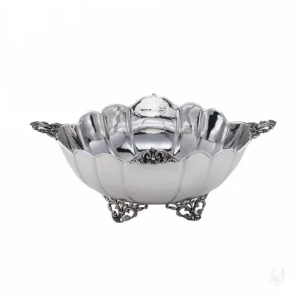 Zdjęcie Stylowa srebrna misa Barocco 32×21 cm - Zaramella Argenti