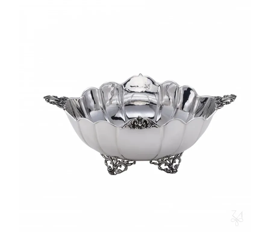 obrazek 1 Stylowa srebrna misa Barocco 32×21 cm - Zaramella Argenti