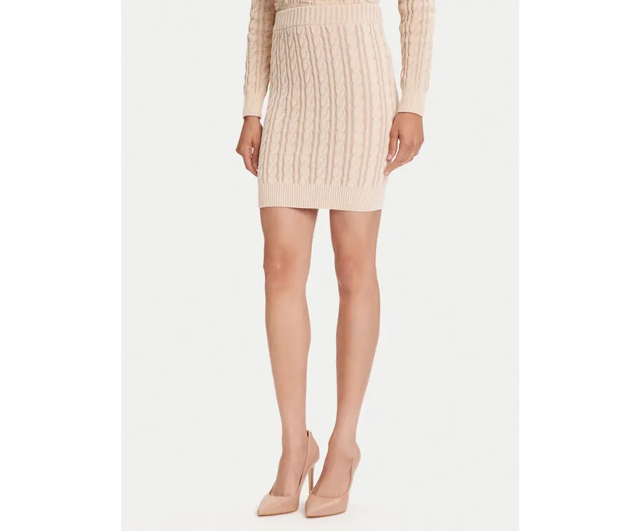 obrazek 1 Guess Spódnica mini W5YD68 Z3OU0 Beżowy Regular Fit
