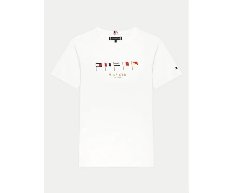 obrazek 1 Tommy Hilfiger T-Shirt Multiflag KB0KB09532 D Biały Regular Fit