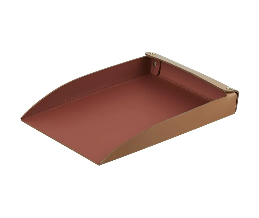 obrazek 1 Stylowa taca na dokumenty A4 w kolorze karmelowego brązu