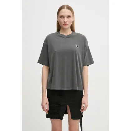 Zdjęcie Carhartt WIP t-shirt bawełniany S/S Nelson damski kolor szary I033051.87GD
