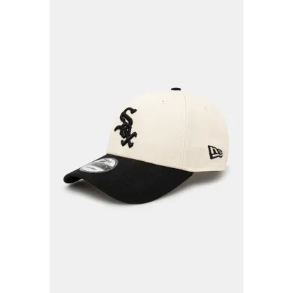 Zdjęcie New Era czapka z daszkiem bawełniana Colour Block 940 White Sox kolor beżowy z aplikacją 60595216