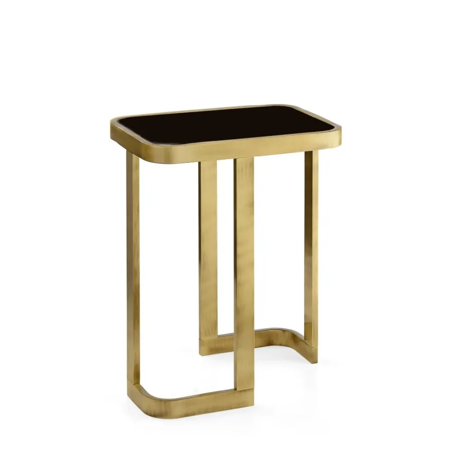 obrazek 4 Stolik kawowy z mosiężną konstrukcją H.60xL.45xP.30 cm