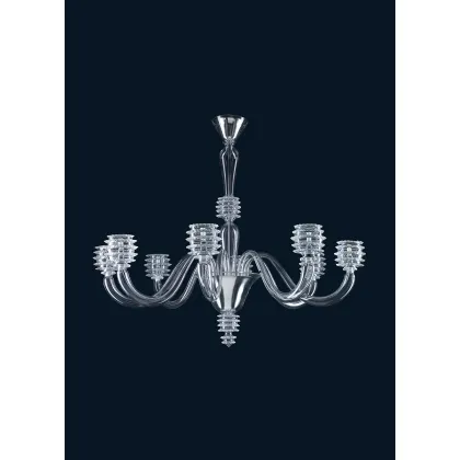 Zdjęcie Szykowny wenecki żyrandol na 6 żarówek szkło Murano