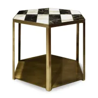 Zdjęcie Stolik kawowy z marmurowym blatem H.40xL.52xP.45 cm