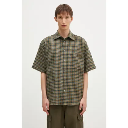 Zdjęcie DARKPARK koszula wełniana Vale kolor zielony relaxed z kołnierzykiem klasycznym MSH04.FAW11.8565