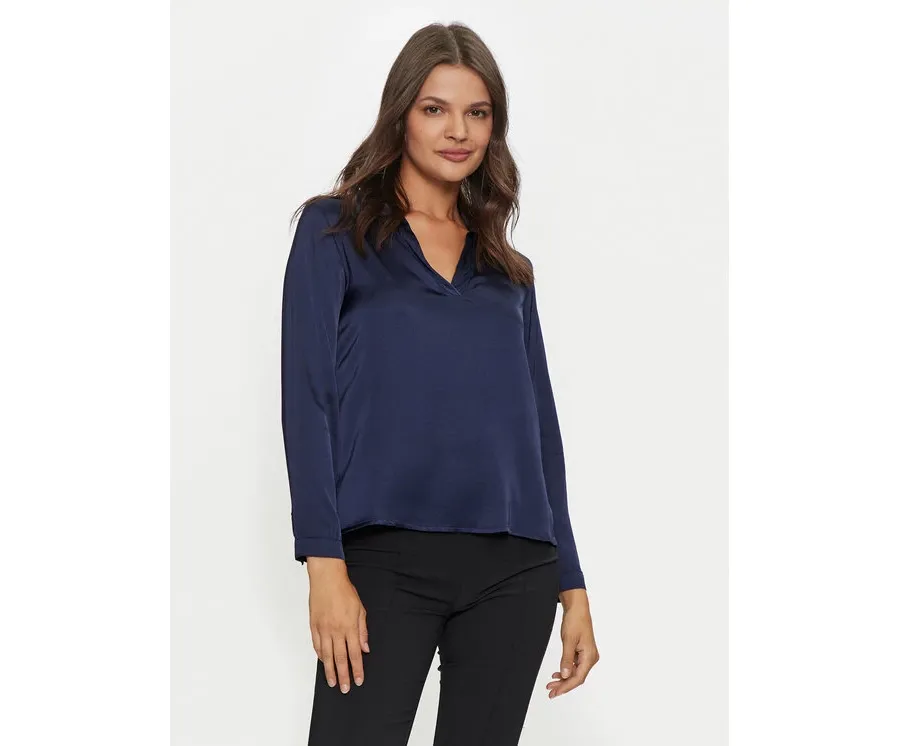 obrazek 1 ViCOLO Bluzka TS0198 Granatowy Regular Fit