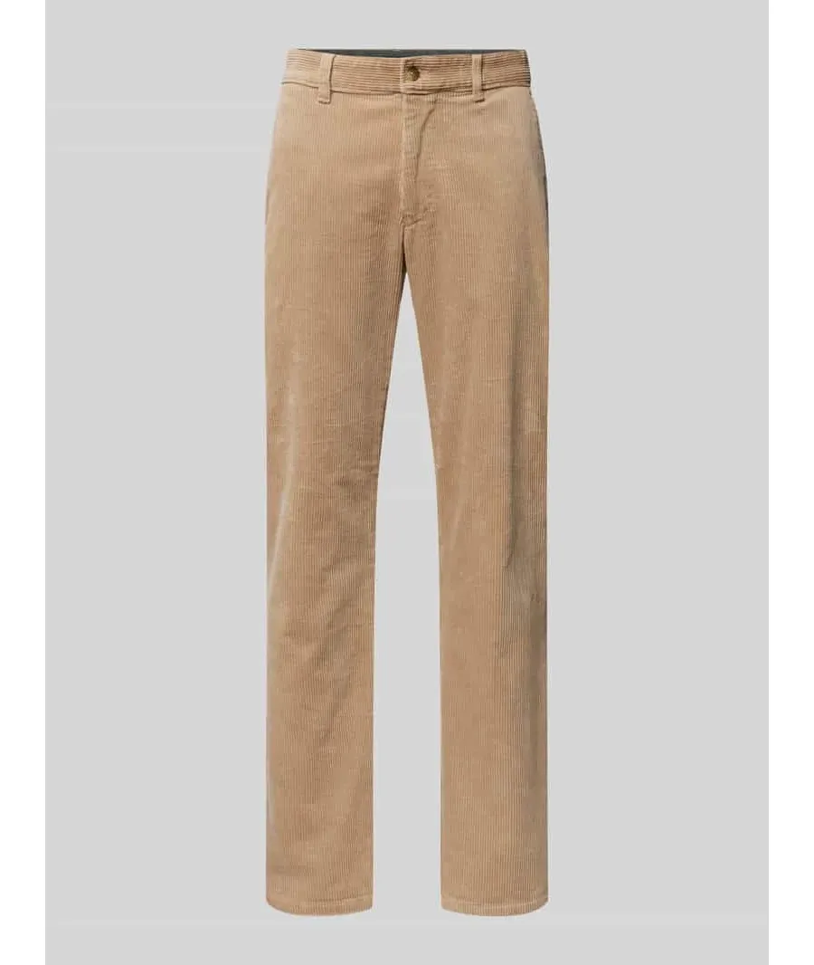 obrazek 1 Spodnie sztruksowe o kroju regular fit z bawełny ekologicznej