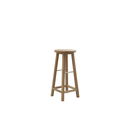 Zdjęcie Stylowe ogrodowe krzesło barowe z drewna tekowego